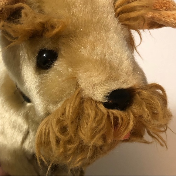 2003 Ty Beanie Buddies Schnitzel Schnauzer Dog Puppy Brown Collar 12" Plush Toy - Picture 7 of 8